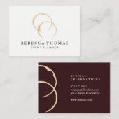 Chic Wine Stain Visitenkarte (Vorne/Hinten)