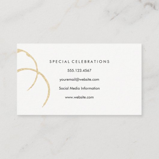 Chic Wine Stain Visitenkarte (Rückseite)