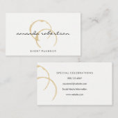 Chic Wine Stain Visitenkarte (Vorne/Hinten)