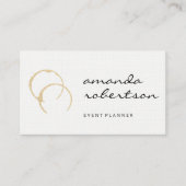 Chic Wine Stain Visitenkarte (Vorderseite)