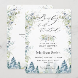 Chic Winter Baby Es ist kalt draußen Babydusche  Einladung