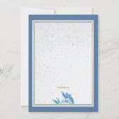Chic Winter Foto Einladung Blau (Rückseite)