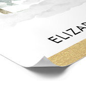 Chic Winter Holiday Drive Thru Baby Duschparade Poster (Ecke)