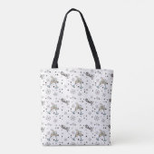 Chic Winter Ice Skaten Tote Bag - Schneeflocken Tasche (Rückseite)