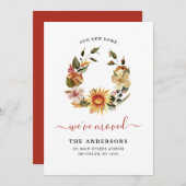 Chic Wir bewegen Herbst-Fall-Blumenbeschlag Ankündigung (Vorne/Hinten)