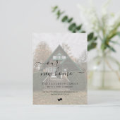 Chic wir bewegten Imitate Vellum-Effekt-Foto beweg Ankündigungspostkarte (Stehend Vorderseite)