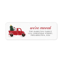 Chic Wir haben Red Truck Weihnachtsbaum Snow Man b