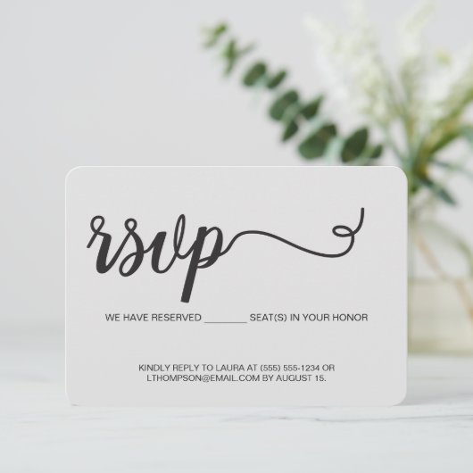 Chic Wir haben reservierte Plätze für Sie Vorlage (Stehend Vorderseite)