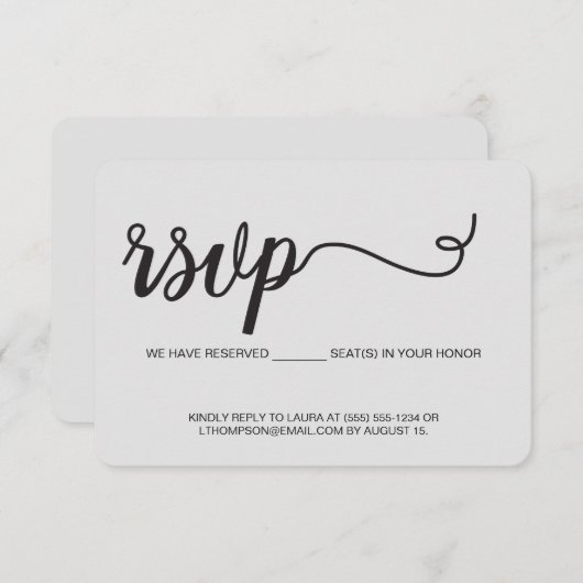 Chic Wir haben reservierte Plätze für Sie Vorlage (Vorne/Hinten)