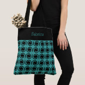 Chic Wirbel Mit Monogramm Tote Bag Tasche (Von Nahem)