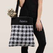 Chic Wirbel Mit Monogramm Tote Bag Tasche (Von Nahem)