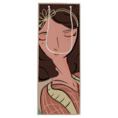 Chic Woman Pflanze Lover Blogger Geschenktüte Für Weinflaschen (Vorderseite)