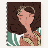 Chic Woman Pflanze Lover Blogger Notizblock (Vorderseite)