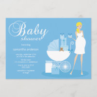 Chic Women Baby Showeinladung - Junge