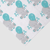 Chic Wood Aquamarin Elephant Gender Neutral Baby Seidenpapier (Ausschnitt)