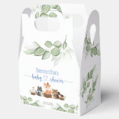 Chic Woodland Animal Baby Boy Dusche Box Geschenkschachtel (Geöffnet)