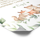 Chic Woodland Animals Greenerity Dessert Table Men Poster (Ecke)