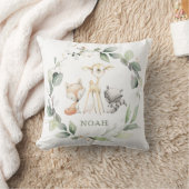 Chic Woodland Animals Greenery Baby Kinderzimmer Kissen (Decke)