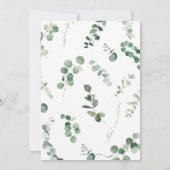 Chic Woodland Animals Greenery Baby Shower   Dankeskarte (Rückseite)