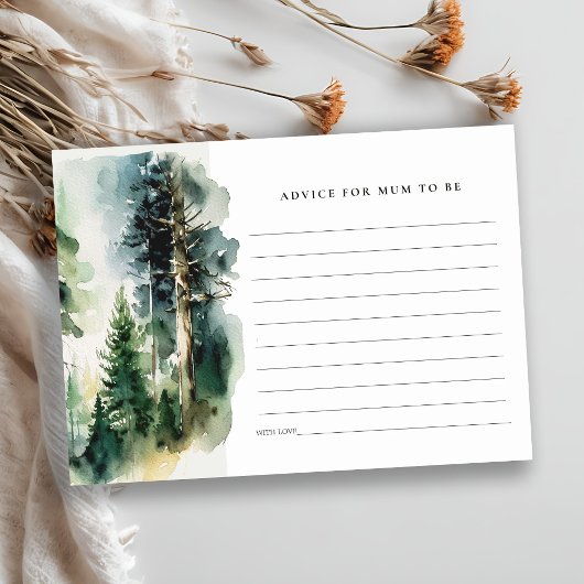 Chic Woodland Forest Advisor für Mama Baby Shower Begleitkarte