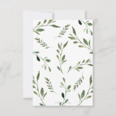 Chic Woodland Forest Animals Greenerity Baby Showe Dankeskarte (Rückseite)