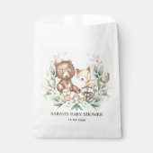 Chic Woodland Forest Animals Neutral Baby Geburtst Geschenktütchen (Vorderseite)