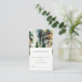 Chic Woodland Forest Diaper Raffle Baby Dusche Begleitkarte (Stehend Vorderseite)