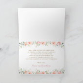 Chic Woodland Tiere weich rot Rosa Flora Dankeskarte (Innenseite)