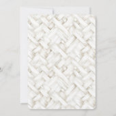 Chic Woven Brautparty Einladung (Rückseite)