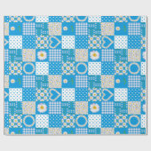 Chic Wrapping Paper, Daisy Chains Imitats Patchwor Geschenkpapier (Flach)