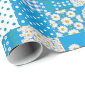 Chic Wrapping Paper, Daisy Chains Imitats Patchwor Geschenkpapier (Rolleneckpunkt)