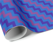 Chic Wrapping Paper: Plum, Blue und Navy Chevrons Geschenkpapier (Rolleneckpunkt)
