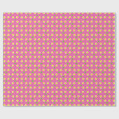 Chic Wrapping Paper Primroses on Deep Pink, Polkas Geschenkpapier (Flach)
