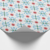 Chic Wrapping Paper: Water Lilies and Dragonflies Geschenkpapier (Ecke)