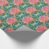 Chic Wrapping Paper: Water Lilies and Dragonflies Geschenkpapier (Ecke)
