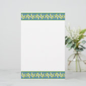 Chic Writer Paper: Lilies of the Valley, Blue Briefpapier (Stehend Vorderseite)