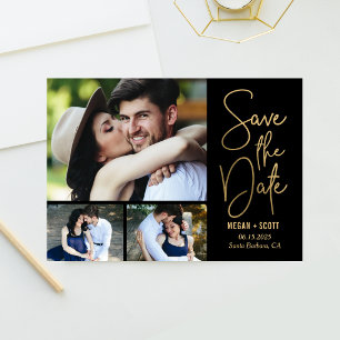Chic Writing EDITABLE COLOR Save the Date Card Feiertagskarte