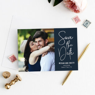 Chic Writing EDITABLE COLOR Save the Date Card Feiertagskarte