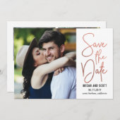 Chic Writing EDITABLE COLOR Save the Date RoseGold (Vorne/Hinten)