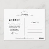 Chic Writing EDITABLE FARBE Save the Date Postcard Postkarte (Rückseite)