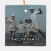 Chic Yefamily Foto Overlay Keepake Keramikornament (Vorderseite)