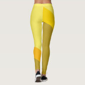 Chic Yellow and Tan Angles Leggings (Rückseite)