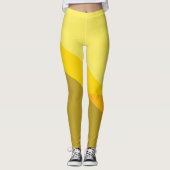 Chic Yellow and Tan Angles Leggings (Vorderseite)