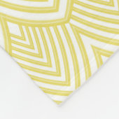 Chic Yellow Art Deco Scallops Grau Monogramm Name Fleecedecke (Ecke)