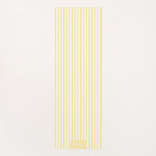 Chic Yellow Banana Mania White Strike Linie Custom Yogamatte