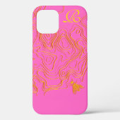 Chic Yellow Bee Monogram Case-Mate iPhone Case (Rückseite)