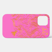 Chic Yellow Bee Monogram Case-Mate iPhone Case (Rückseite (Horizontal))