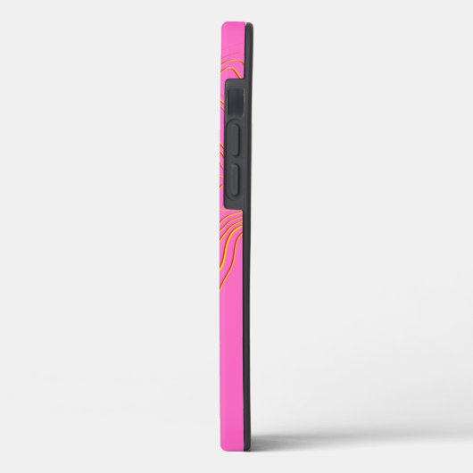 Chic Yellow Bee Monogram Case-Mate iPhone Case (Rückseite / Links)