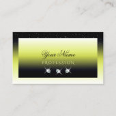 Chic Yellow Black Ombre Sparkle Diamonds Stilvoll Visitenkarte (Vorderseite)