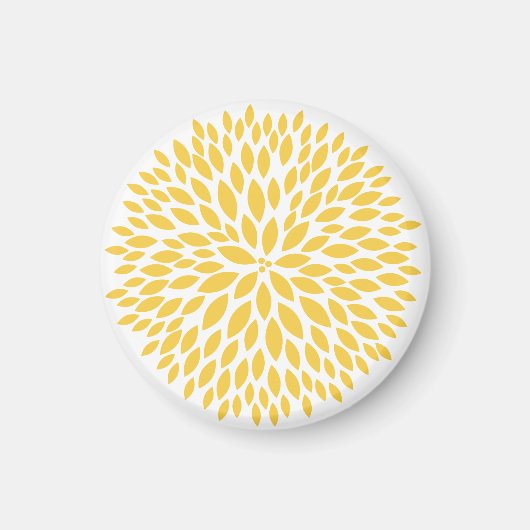 Chic Yellow Blume Magnet (Vorne)